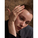 Yhpup popular corrente de metal de aço inoxidável zircônia cúbica aberto anel ajustável 18k pvd banhado requintado moda jóias atacado