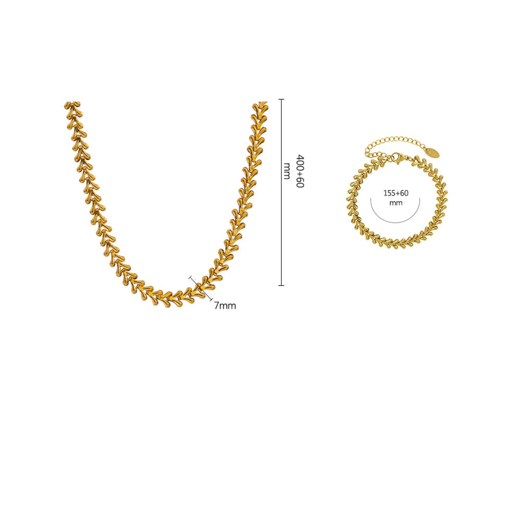 Yhpup colar de folha de aço inoxidável minimalista textura de metal colar feminino joyería acero inoxidável mujer presente de festa