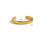 Yhpup pulseira de folhas de aço inoxidável 316l, minimalista, metálico, dourado, 18 k, à prova d'água, joia, presente de festa