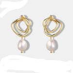 Yhpup moda charme gota geométrica brincos de pérola natural moda coreana minimalista requintado brincos jóias para presente feminino