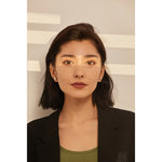 Yhpup imitação de pérolas parafuso-back brincos na moda jóias de aço inoxidável geométrico 18 k banhado charme para presente de gala feminino