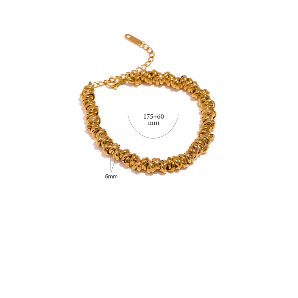 Yhpup corrente de aço inoxidável pulseira grossa à prova dwaterproof água jóias declaração metal брасты на руку жletiкие presente das meninas