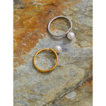 Anel fino de zircônia-yhpup para mulheres, imitação de pérolas, aço inoxidável, joias de dedo, estilo coreano, alta qualidade, moda