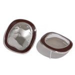 Yhpup irregular punk metal minimalista vintage esmalte grande brincos de aço inoxidável declaração feminina à prova dwaterproof água jóias na moda