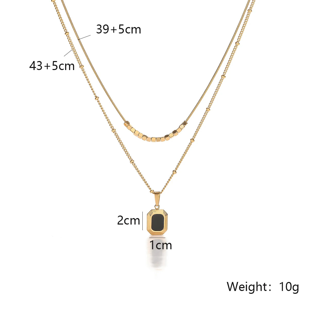 Colar Duplo com Pingente Festa - Lafemininy