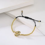 Pulseira Dourada Animais Cravejado com Zircônia - Lafemininy