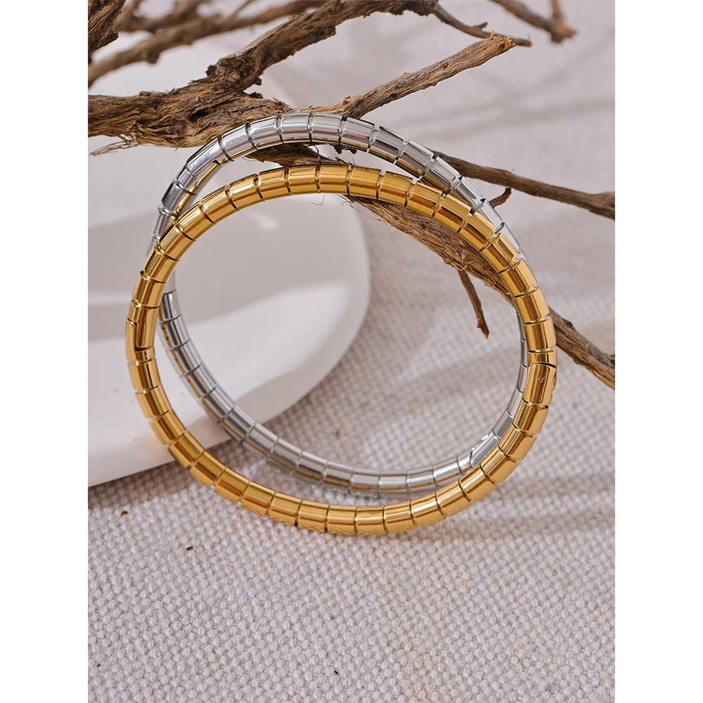 Yhpup 57mm 316l aço inoxidável pulseira de alta qualidade ouro prata cor metal à prova ferrugem moda pulso jóias bijoux