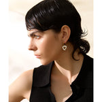 Yhpup moda rosa branco preto esmalte coração gota brincos de argola de aço inoxidável alta qualidade zircão charme jóias para presente feminino