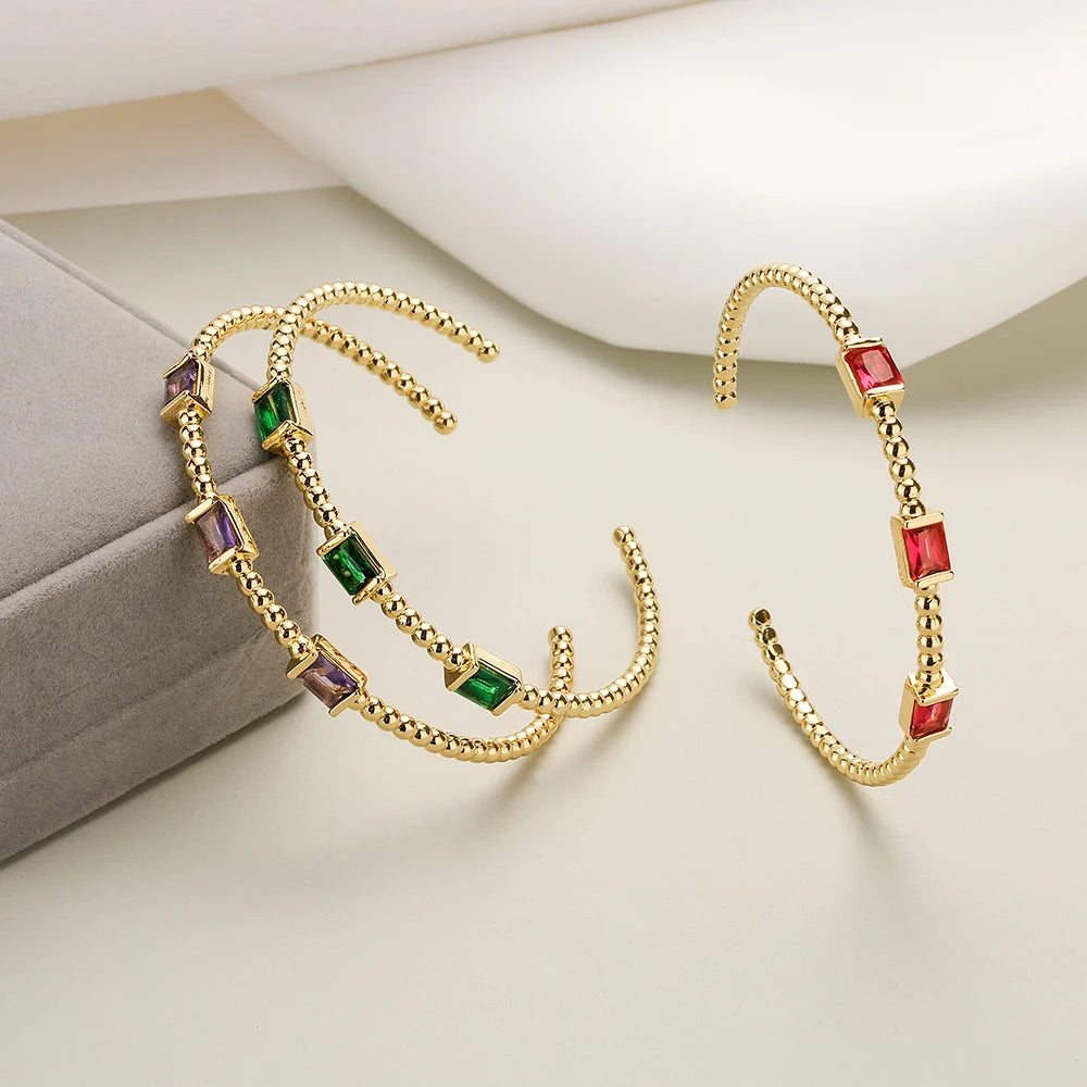 Bracelete Manguito com Zircônia - Lafemininy