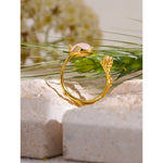 Yhpup-925 Anel Ajustável Aberto de Prata Esterlina para Mulheres, Rosa, Quartzo, Pedra, Flor, Planta, Joalheria Fina, Elegante, Requintado, Presente Chique