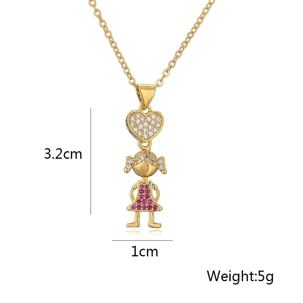 Colar com Pingente Menino ou Menina - Lafemininy