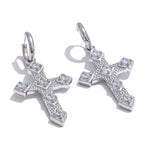 Yhpup tendência bling zircônia cúbica clássico cruz gota brincos de argola 18k cor ouro pvd banhado a aço inoxidável jóias requintadas