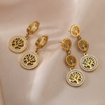 Brinco Árvore da Sorte com Zircônia - Lafemininy