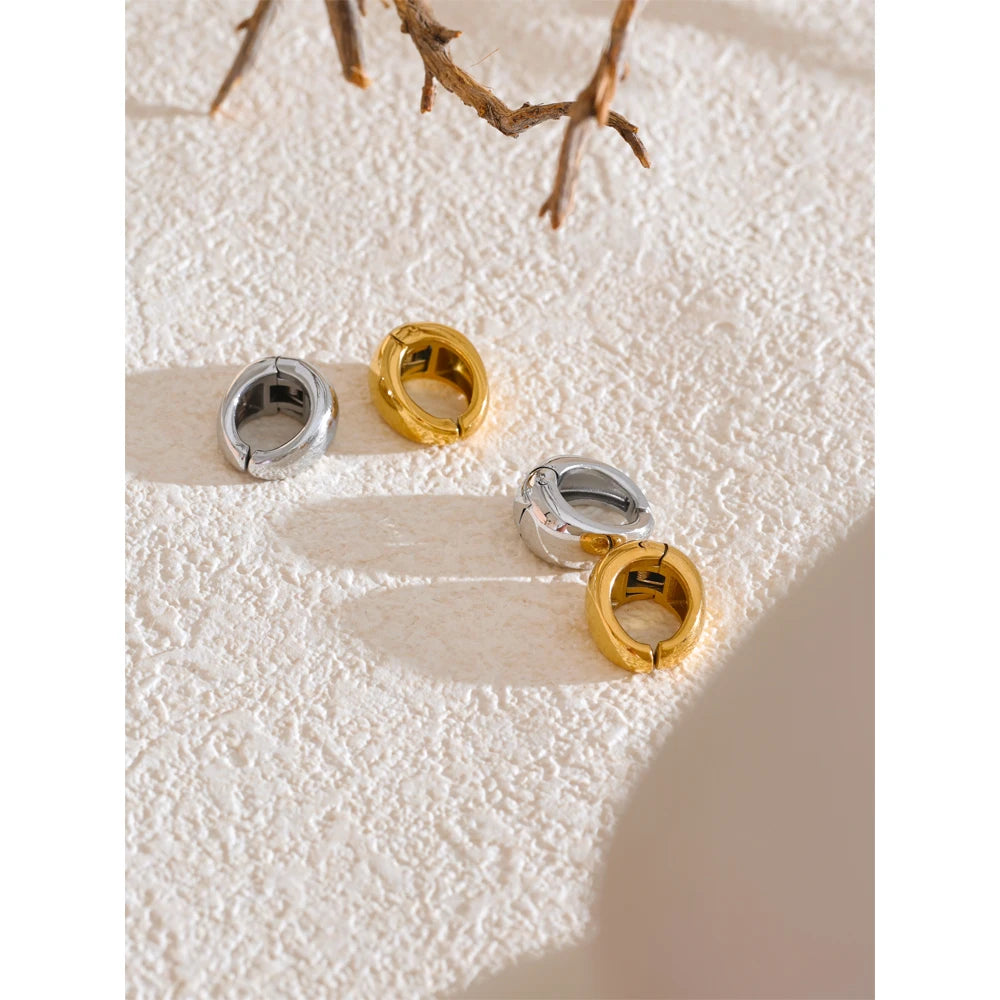 Yhpup criativo clipe de orelha sem piercing alta qualidade à prova dwaterproof água clássico moda diária brincos de aço inoxidável orelha osso jóias