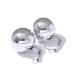 Yhpup 15-20mm suave aço inoxidável bola redonda diariamente grandes brincos de argola mancha menos charme de metal elegante joias à prova d'água bijuterias