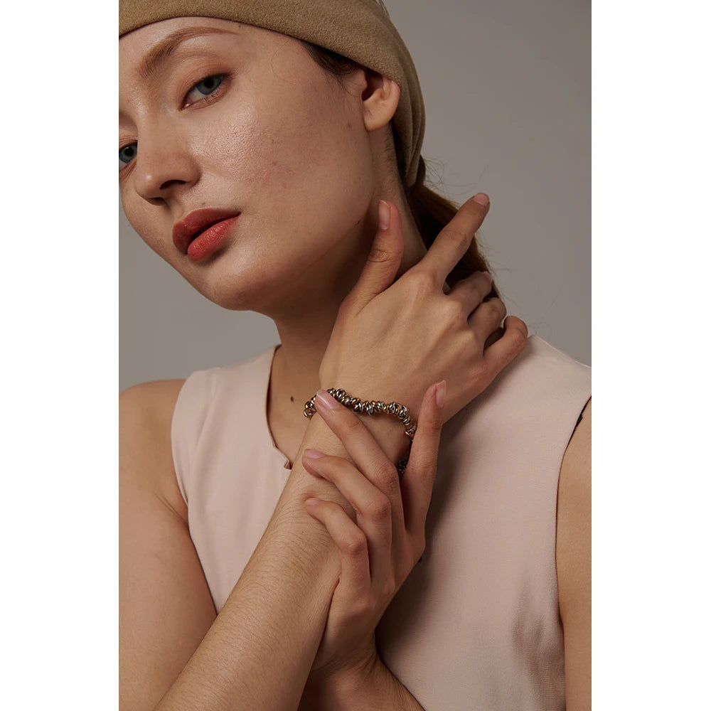 Yhpup corrente de aço inoxidável pulseira grossa à prova dwaterproof água jóias declaração metal брасты на руку жletiкие presente das meninas