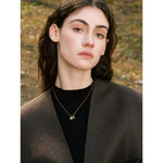 Yhpup 2025 aço inoxidável natural amazonita pedra pingente colar estilo coreano requintado moda jóias presente à prova dwaterproof água