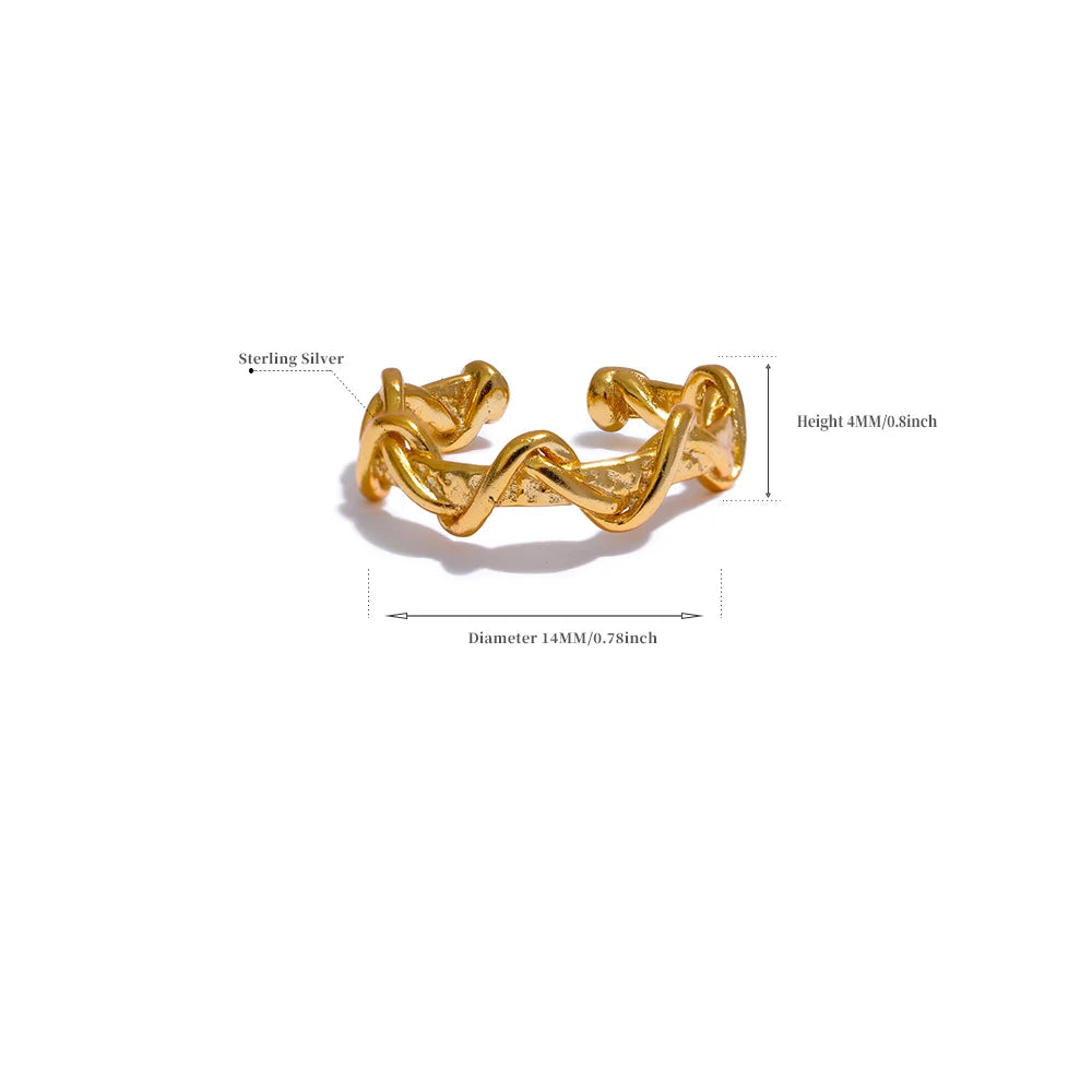 Yhpup prata esterlina torcida geométrica orelha ossos jóias para mulheres metal orelha-clipe manguito em brincos presente minimalista novo