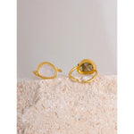 Anel Dourado, Anel de Luxo, Anel ouro, Anel com pedra, Anel regulável, Anel Luxuoso