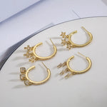 Brinco Argola Cravejado com Zircônia - Lafemininy