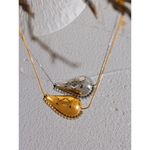 Yhpup popular incrustado zircônia cúbica gota de água pingente colar de aço inoxidável requintado estilo quente colar jóias presente