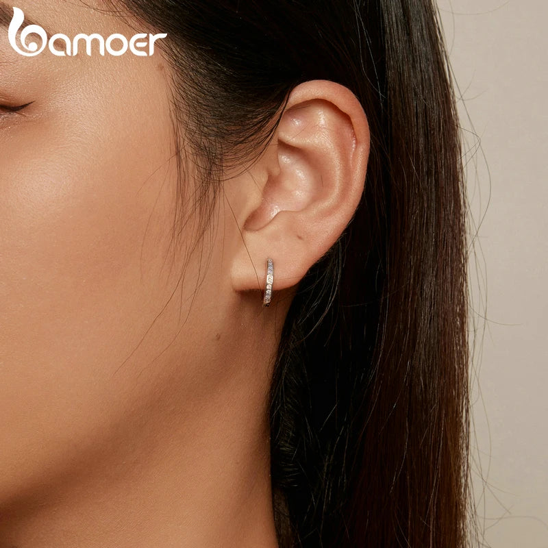 Brinco de Prata 925 com Opala Rosa - Lafemininy