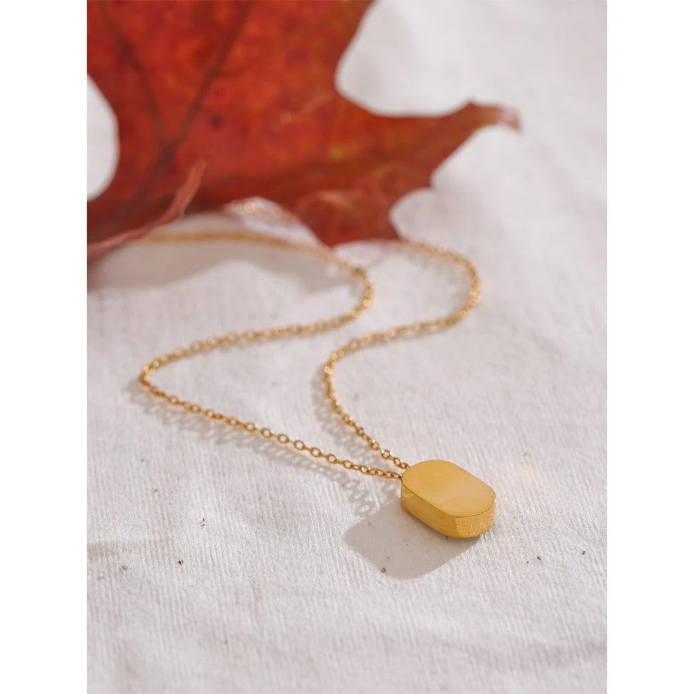 Yhpup qualidade mais grosso natural concha pingente colar corrente de ouro aço inoxidável versátil popular estilo coreano jóias presente