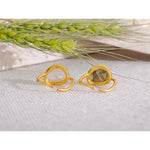 Anel Dourado, Anel de Luxo, Anel ouro, Anel com pedra, Anel regulável, Anel Luxuoso