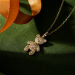 Colar com Pingente Urso Cravejado com Zircônia - Lafemininy