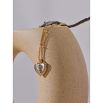 Yhpup na moda concha natural cz aço inoxidável coração flor pingente colar para mulheres coreano cor de ouro jóias à prova dwaterproof água