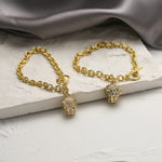 Pulseira Leopardo com Zircônia - Lafemininy