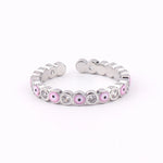 Lucky Eye Azul Turco Evil Eye Anel Aberto Cobre Cor Dourada Anéis de Dedo Ajustáveis para Mulheres Meninas Homens Moda Jóias