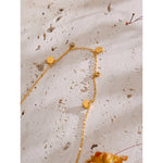 Yhpup preto esmalte flor zircônia corrente gota chique colar pvd banhado a aço inoxidável moda colar 18k jóias