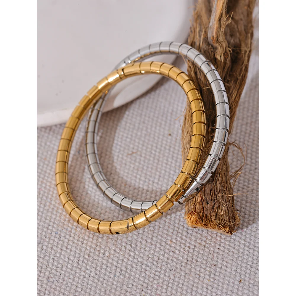 Yhpup 57mm 316l aço inoxidável pulseira de alta qualidade ouro prata cor metal à prova ferrugem moda pulso jóias bijoux