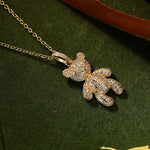 Colar com Pingente Urso Cravejado com Zircônia - Lafemininy