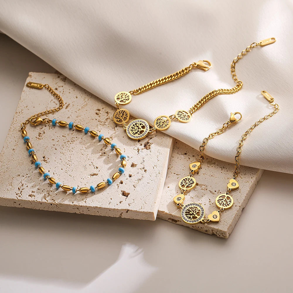 Pulseira Árvore da Vida com Zircônia - Lafemininy