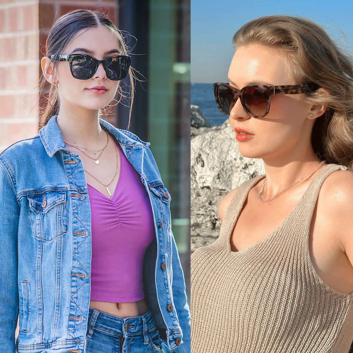 Óculos de Sol ZENOTTIC Proteção UV400 - Lafemininy