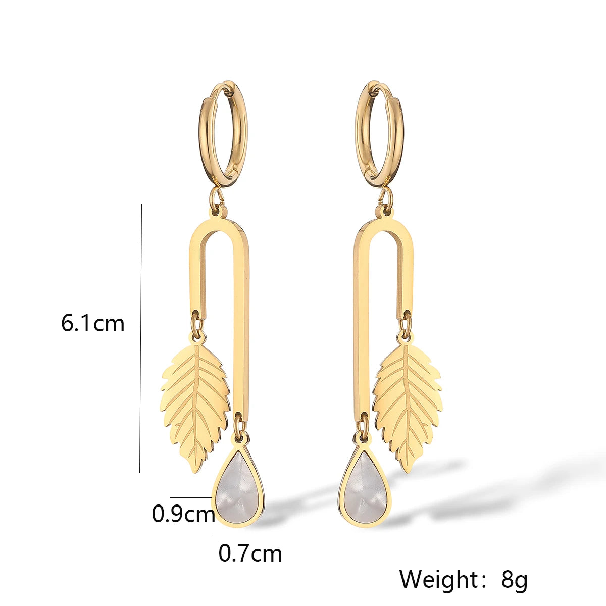 Brinco Longo Folha - Lafemininy