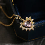 Colar com Coração Pingente em Zircônia - Lafemininy