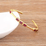 Nidin-Banhado a Ouro Inlay Pulseiras de Zircão para Mulheres, Pulseiras Simples, Luxo Leve, Joalheria Ajustável, Tendência da Moda, Nova