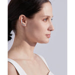 Yhpup requintado luxo bling zircônia cúbica 18k banhado a ouro aço inoxidável clipe de orelha brincos elegantes charme jóias femininas