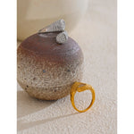 Yhpup elegante anel ajustável de aço inoxidável com zircônia coração cobra para mulheres joias banhadas a PVD 18K novo