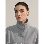 Yhpup 316L Aço Inoxidável Metal Crisântemo Flor Brincos para Mulheres 18K PVD Banhado A Prova de Ferrugem Moda Joias Diárias