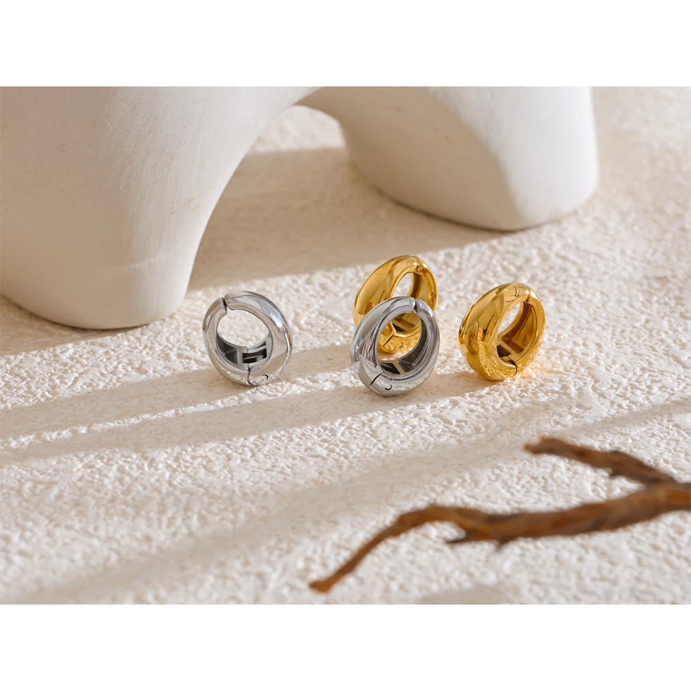 Yhpup criativo clipe de orelha sem piercing alta qualidade à prova dwaterproof água clássico moda diária brincos de aço inoxidável orelha osso jóias