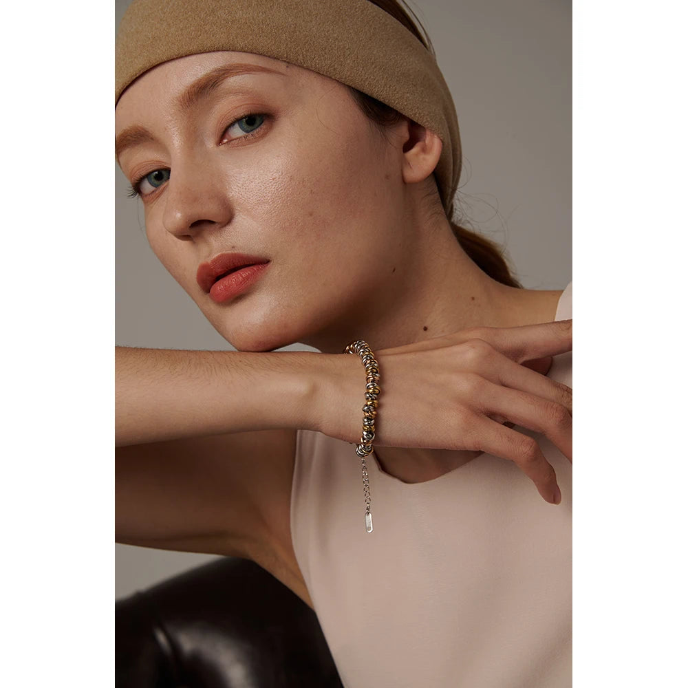 Yhpup corrente de aço inoxidável pulseira grossa à prova dwaterproof água jóias declaração metal брасты на руку жletiкие presente das meninas