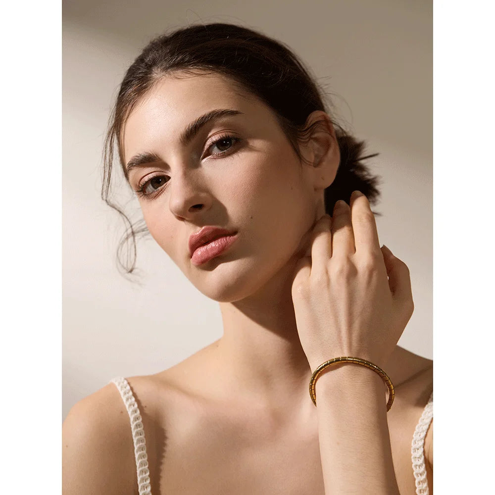 Yhpup 57mm 316l aço inoxidável pulseira de alta qualidade ouro prata cor metal à prova ferrugem moda pulso jóias bijoux