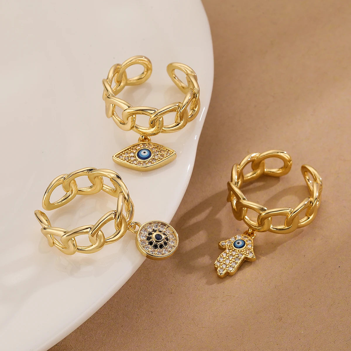 Anel Corrente Cubana Dedo da Sorte - Lafemininy