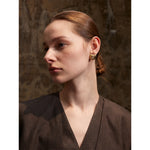 Yhpup 316L aço inoxidável zircônia cúbica coração amor brincos dourados para mulheres joias diárias de metal resistente a manchas