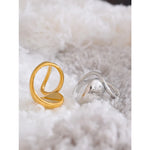 Yhpup criativo 316l aço inoxidável moda geométrica aberto anel ajustável 18k pvd banhado novo diário chique jóias de alta qualidade