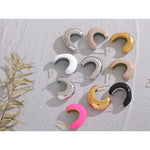 Yhpup Multicolor Esmalte Aço Inoxidável Geométrica Huggie Brincos Metal Alta Qualidade À Prova D' Água Jóias para Mulheres Bijoux Femme